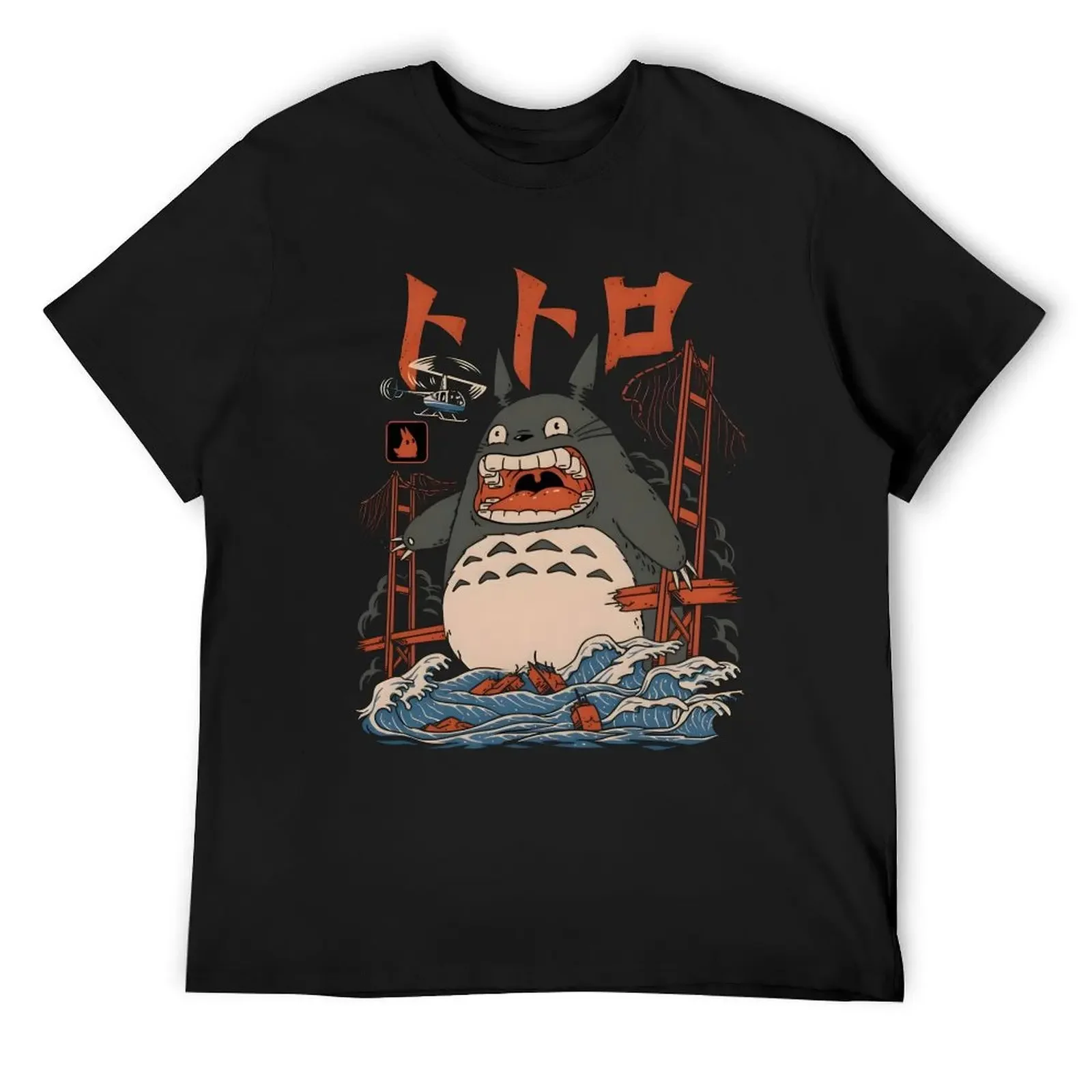 kawaii & Cute art torozila -%[ghiblis]%- flying away T-Shirt man clothes korean fashion plus size men clothing