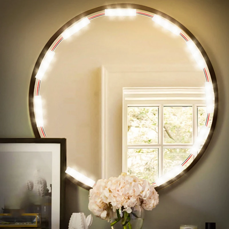 Illuminazione USB Specchio Luce Bellezza LED Barra luminosa per trucco Contatto Toletta a mano Luce di riempimento Rete Rossa