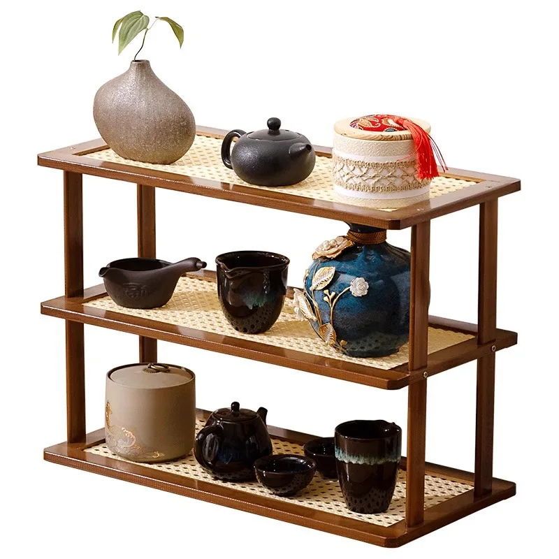 

New Chinese desktop Bogu frame ornament rack modern small tea set storage