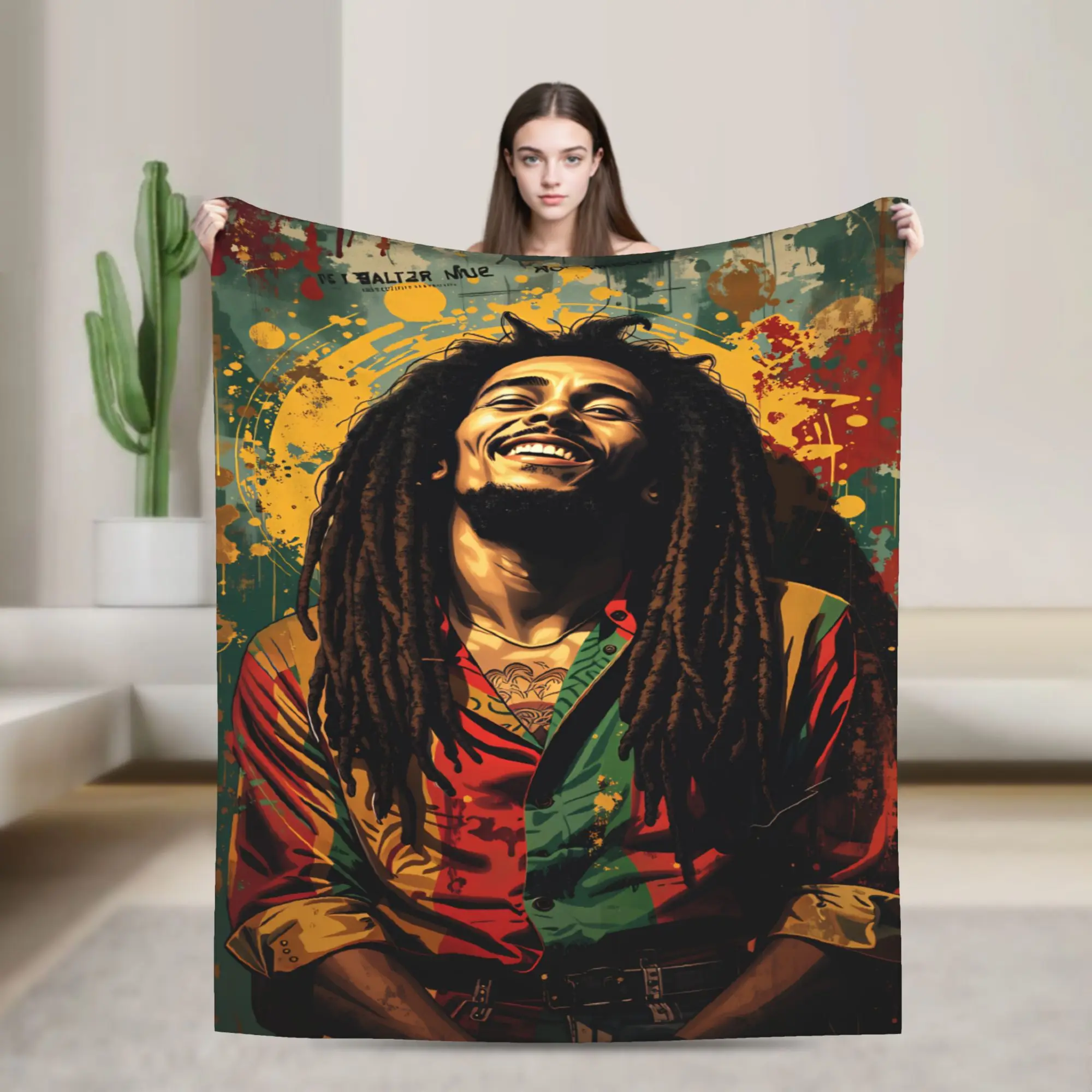 B-Bob M-Marley Singer Blankets Quality Super Soft  Throw Blanket Winter Travel Car Home Decor Fashion Bedspread
