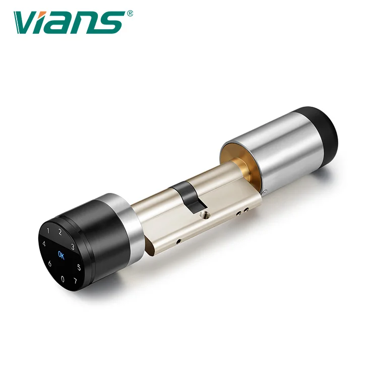 Smart Digital Door Lock com impressão digital senha, luz LED