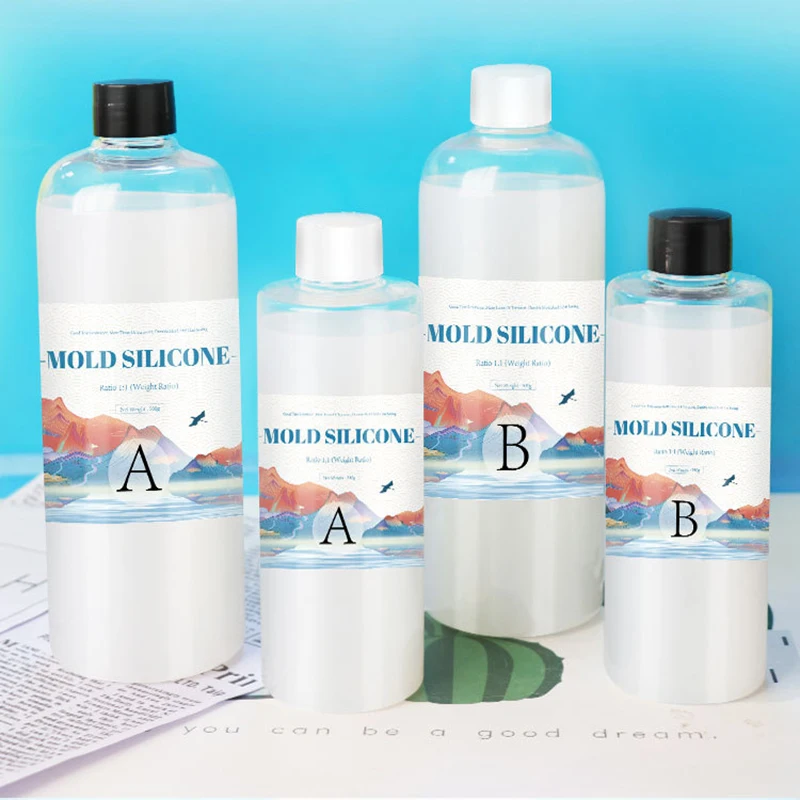 200g/500g/1000g DIY Silicone Mold Making Glue AB 1:1 Liquid Rubber Copy Clone Object Pattern Glue Fast Curing Mold Making Kit