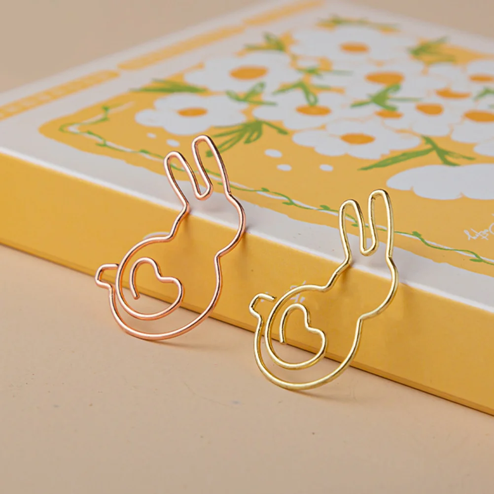 30 Pcs Photo Clips Rabbit Paperclip Decorative Bills Clamp Stuffed Animal Kid Gifts