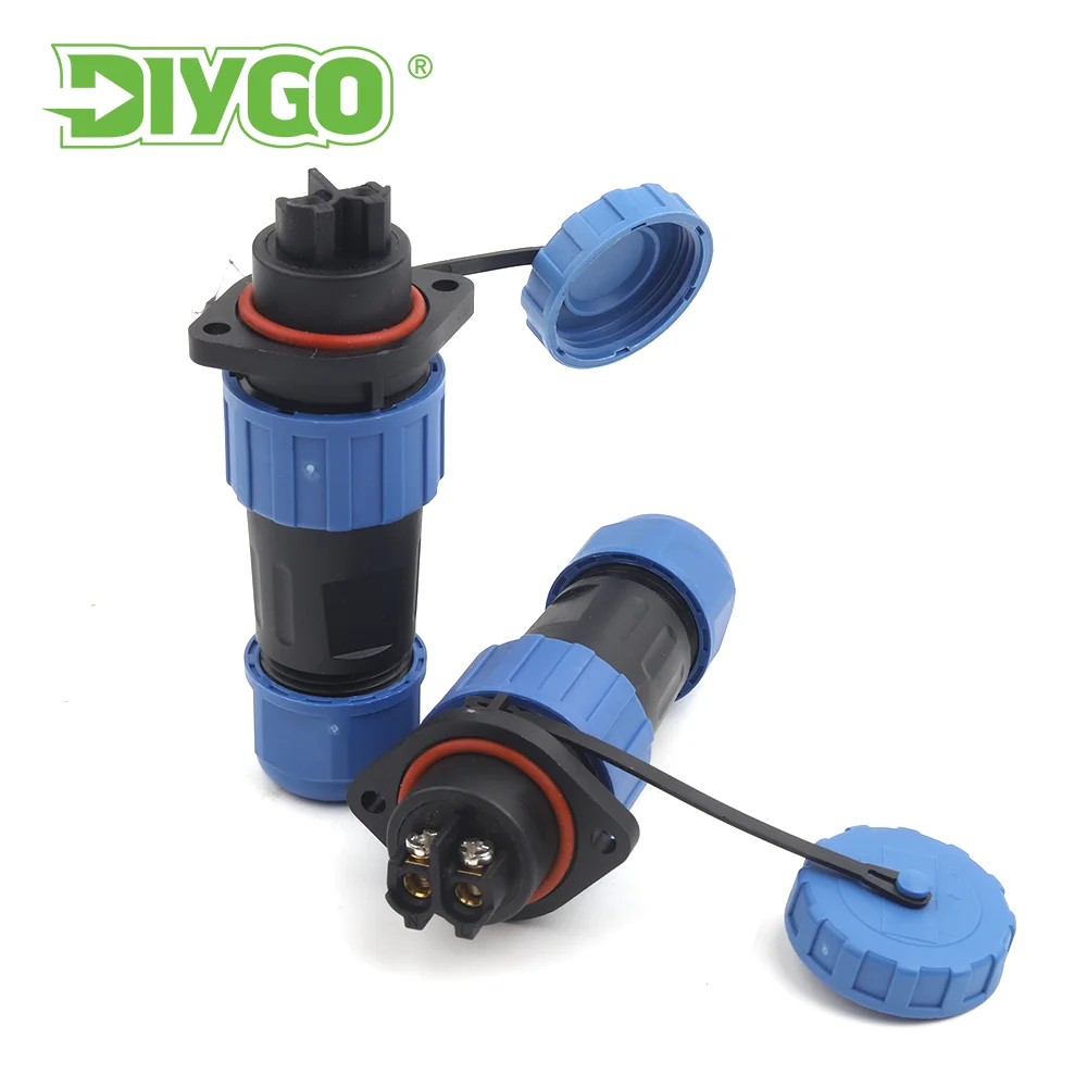 

LP/SP16 IP68 Flange Waterproof Screw Crimp Wiring Solderless Connector Male And Female Plug Socket 2 3 4Pin Aviation Connector