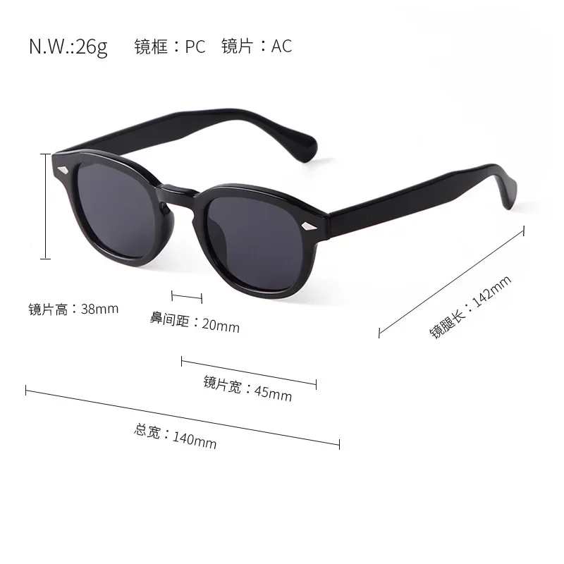 New Microscopy sunglasses Korean version of elliptical frame sunglasses fashion advanced sensor sunscreen sun glasses