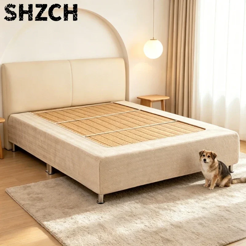 Elastic Full Surround Bed Frame Slipcover Pet Anti-Cat Scratch Dust Proof Bed Base Protector Cover for Old Bed Renovation Use