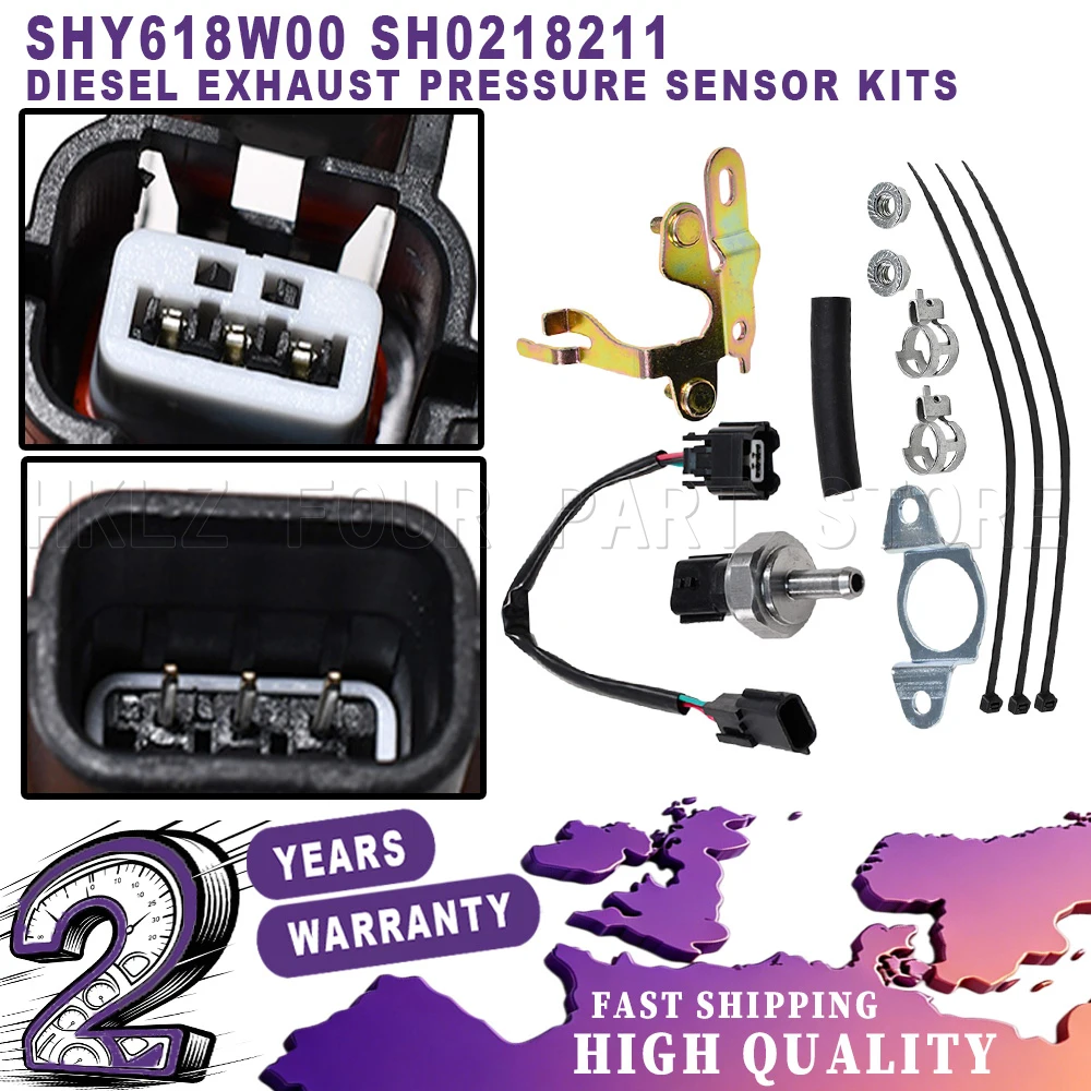 New For MAZDA 3 6 Cx3 CX-5 2013-2016 Engine KF KE Diesel Exhaust Gas Pressure Sensor Kits 1Set Easy Installation car accessories