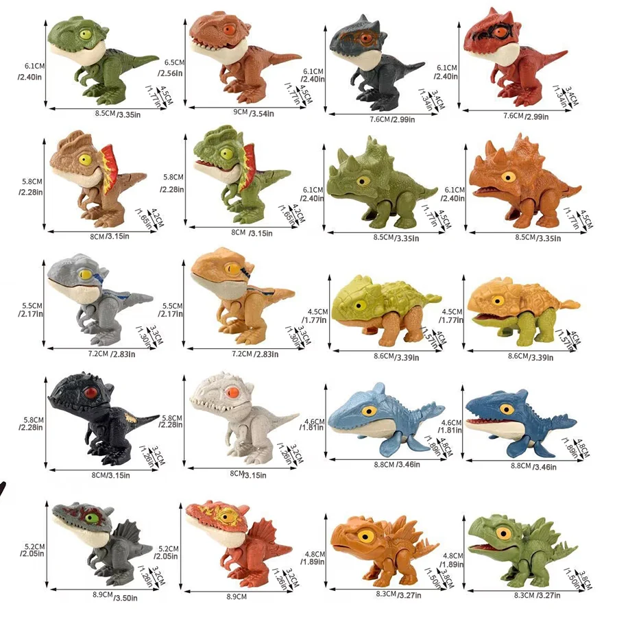 5/6/8PCSCute Finger Dinosaurs Set - Multiple Play Ways & Styles, Realistic Simulation for Childrens Creative Fun and Education image 5