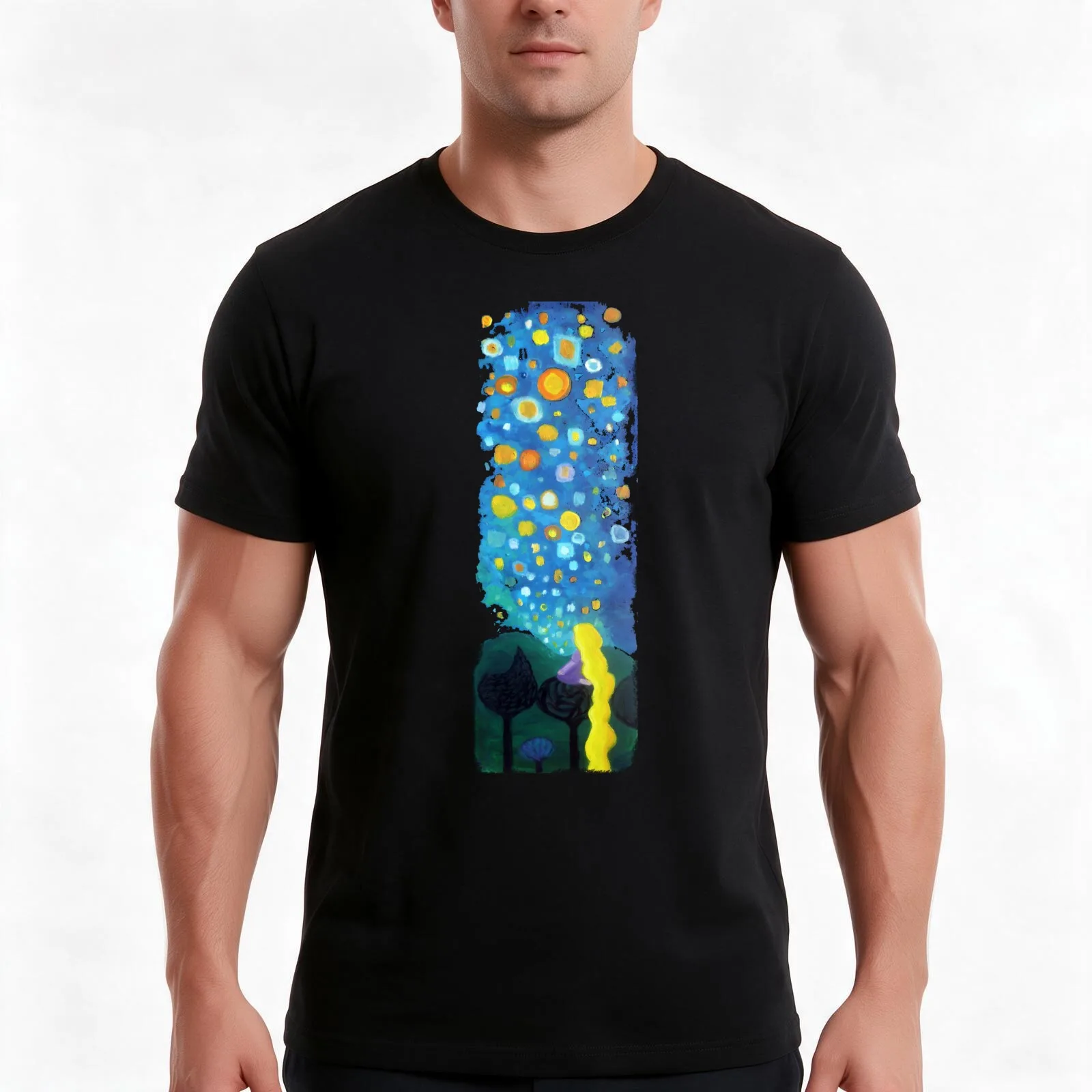 Looking from a window T-Shirt, Summer Casual Cotton Tee, Oversized Streetwear Tops, Vintage Graphic Print, Unisex Men Women