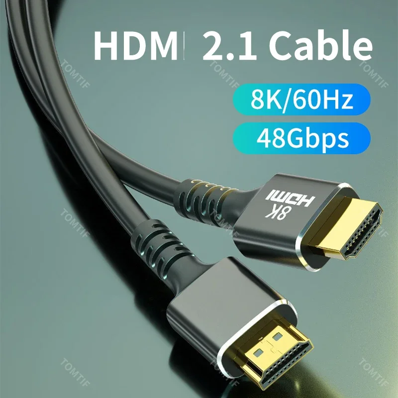 60Hz HDMI-compatible Cable 8k Ultra High Speed 4K 120Hz 2K 240Hz HDR 48G EARC 2.1 HDMI2.1 Cable 5m 10m 10 Meter 3m 2m 0.5m Short