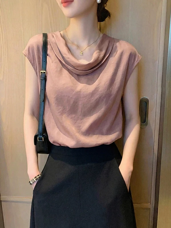 

Fashionable Versatile Short Sleeve Shirt Women's Premium Brand 2026 New Summer Elegant Gentle Style Casual Commute Style Loos...