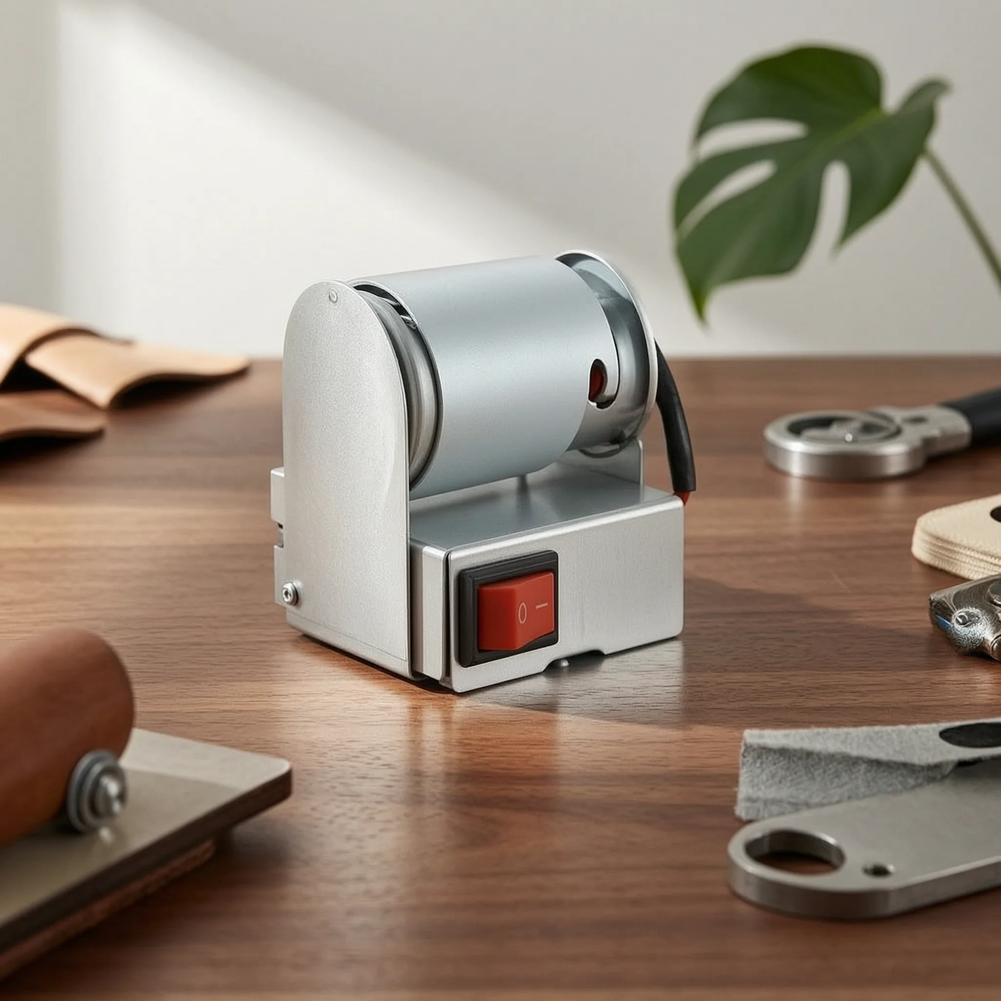 Electric Bench Grinder Compact Dual Wheel Grinder Electric Grinding Machine Sturdy Base Benchtop Sander Multi-Purpose