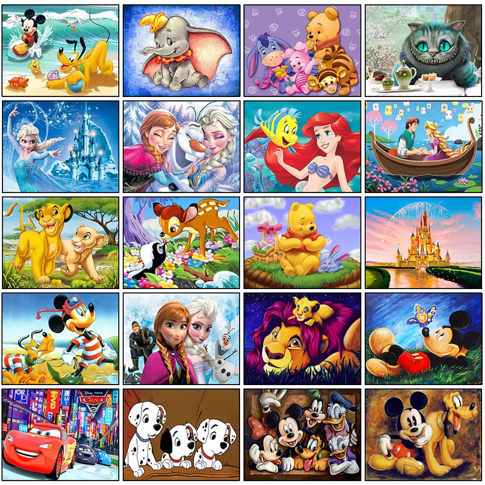 Disney Diamond Painting Cross Stitch Pattern 5D Diamond Embroidery 