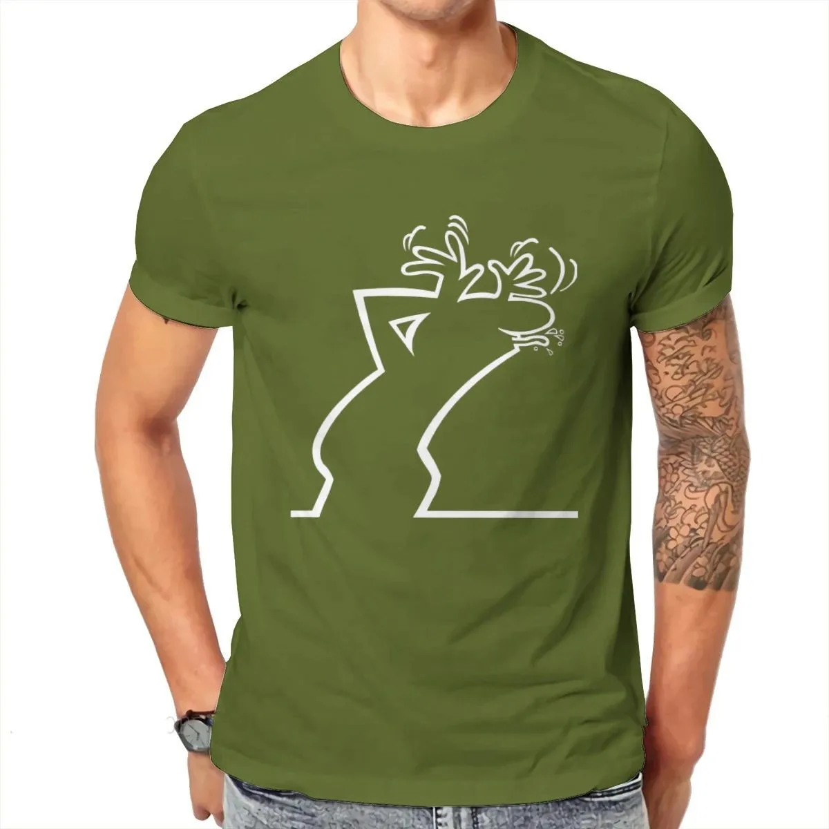 La Linea The Line Osvaldo Cavandoli TV Top Men's Happy Fashion T-shirt Summer Street Round Neck Casual Camisetas T-shirt image 6