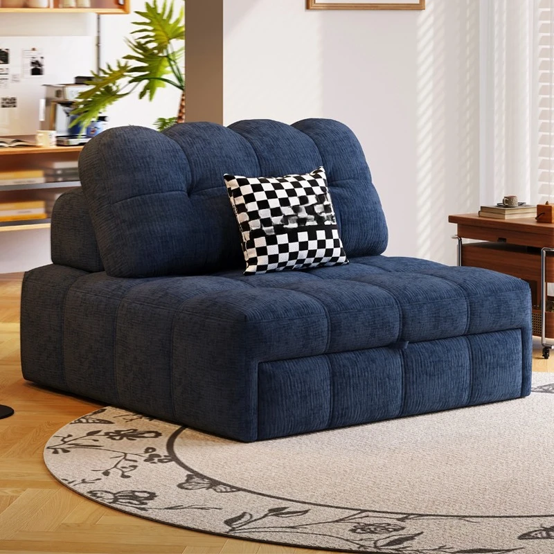 Puff sofa bed integrated dual-purpose foldable, small apartment bedroom telescopic dual-purpose multi-functional sofa bed