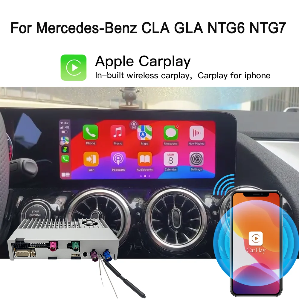 

Hualingan Android13 8+128GB CarPlay Adapter For Mercedes-Benz CLA GLA NTG6 NTG7 Car Screen Android Auto Interface Youtube Tiktok