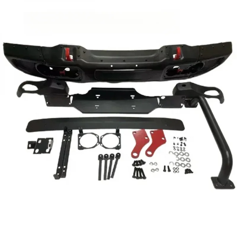 

4x4 Off-Road Accessories — Front Bumper Kit (Surface Coated) — Designed 2007–2017 JK Models — Steel Bull Bar