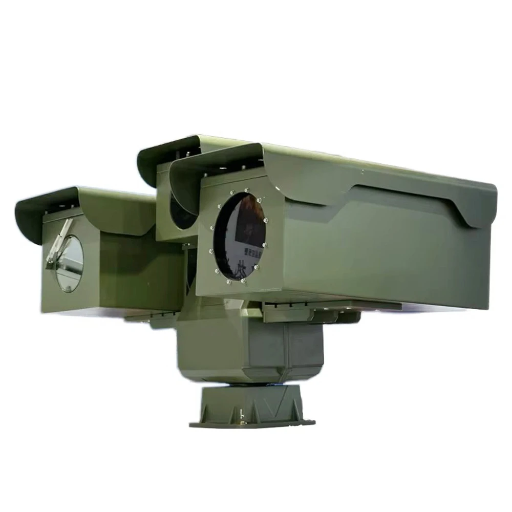 Câmera grande angular de segurança PTZ térmica de longo alcance Pan-Tilt 10km Detecção de veículos -35 ° C +65 ° Detecção de movimento C