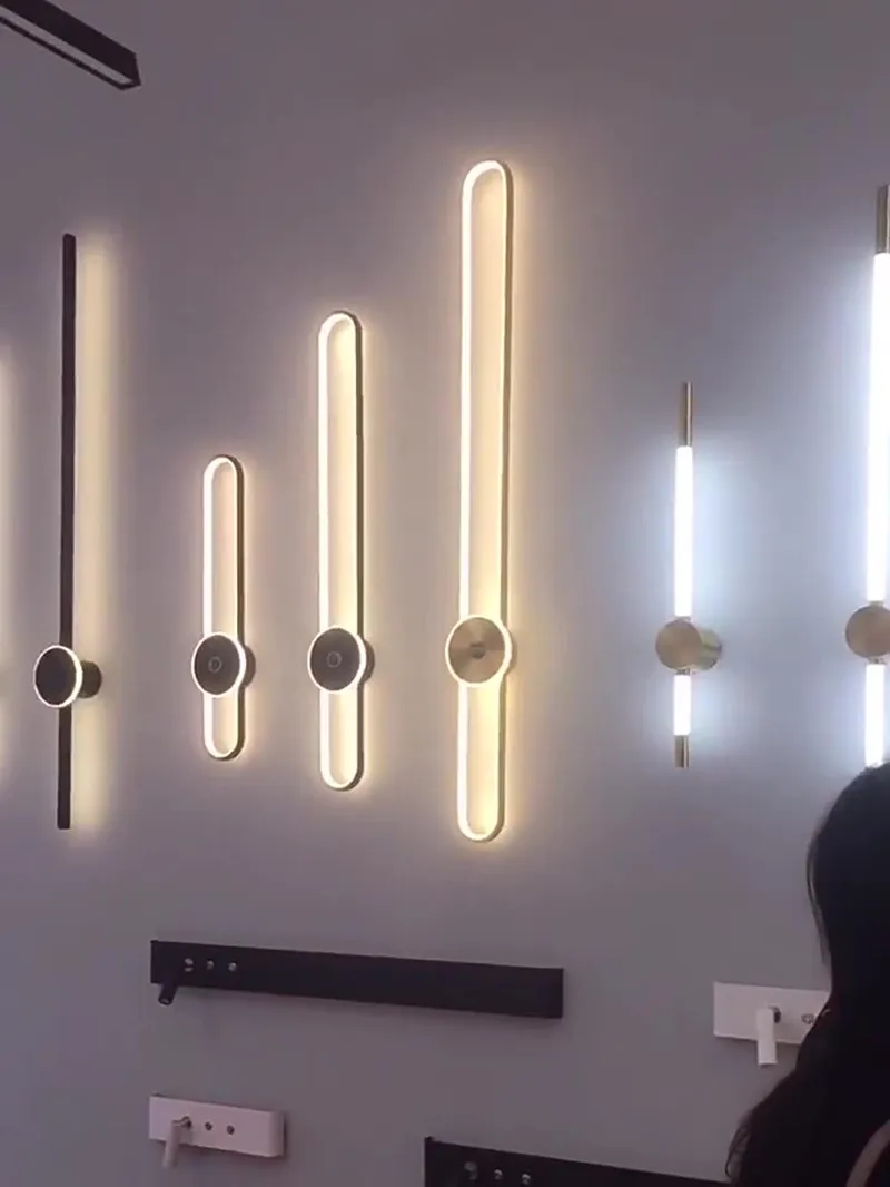 Modern Sconce LED Long Wall Light for Bedroom Living Room Surface Mounted Background Room Decor Wall Lighting Fixture