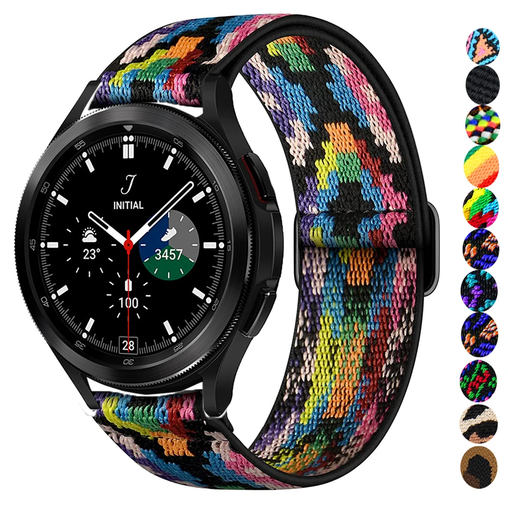 20mm/22mm strap For Samsung Galaxy watch 4/Classic/3/Active 2/46mm/42mm/ Gear S3 Adjustable Nylon bracelet Huawei GT/2/Pro band