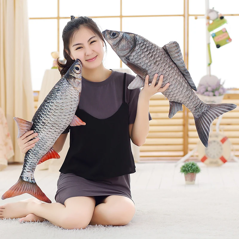 1Pc ปลาจำลองตุ๊กตาของเล่นตุ๊กตา Real Life Sea สัตว์สีแดงหางปลาสร้างสรรค์ของขวัญวันเกิดหมอนสำหรับเด็กตุ๊กตาของเล่น