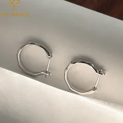 XIYANIKE Irregular Circle Ear Buckle Hoop Earrings For Women Girl Luxury Korean Fashion New Jewellry Gift Party серьги женские