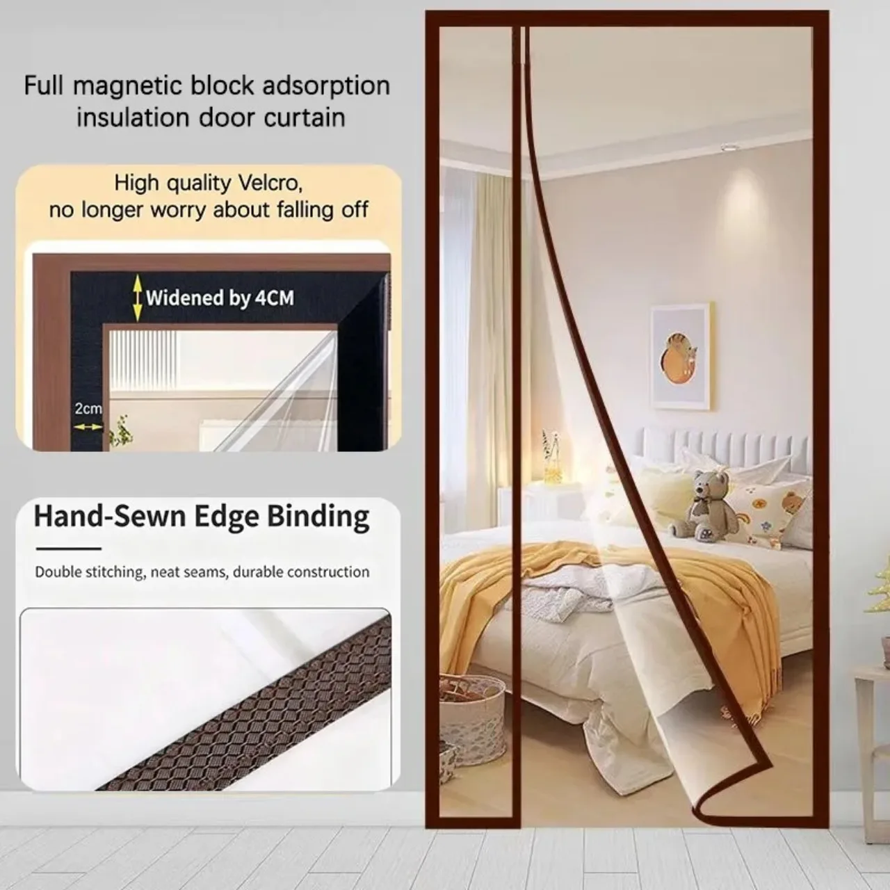 Winter Magnetic Self-priming Door Curtain Suitable for Households with Insulation Cold Resistance and Wind Resistance Properties