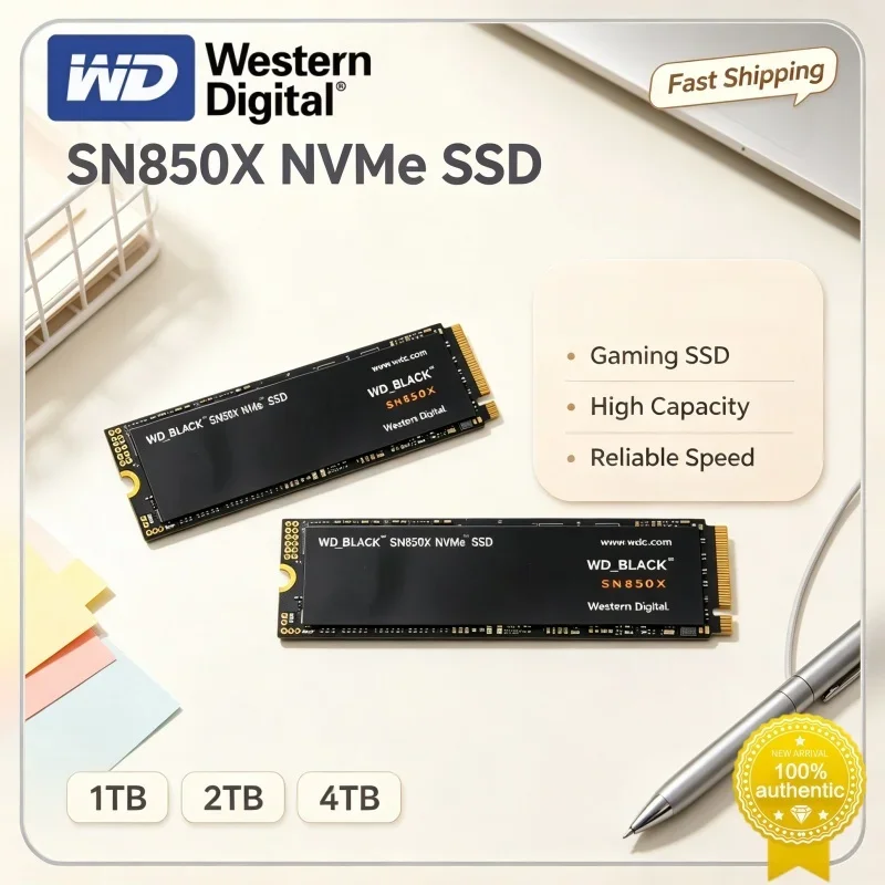 Western Digital WD BLACK SN850X 4TB NVMe M.2 SSD PCIe 4.0 High Performance Internal Solid State Drive For PC Notebook PS5