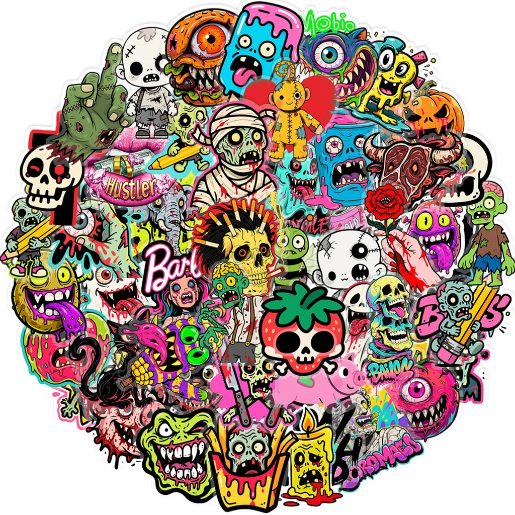 50PCS Street Fashion Stickers - Trendy DIY Decor for Phone, Scrapbook, Greeting Card & Gift Box Papery Pop Store