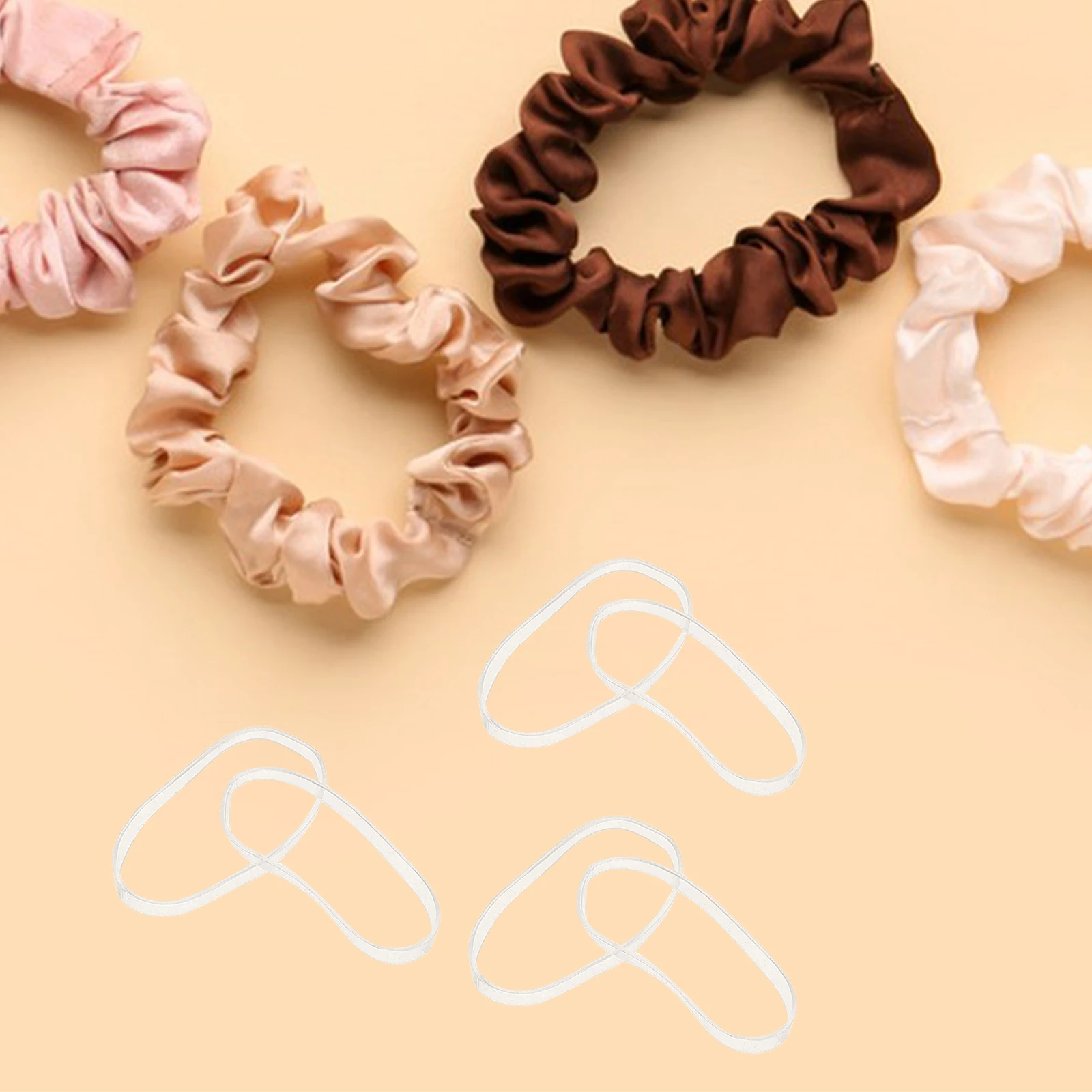 

300 pcs Clear Elastic Transparent Mini Ponytail Ties Soft Non-Slip Kids Girls Women Small Hair Accessories For Daily Hairstyles