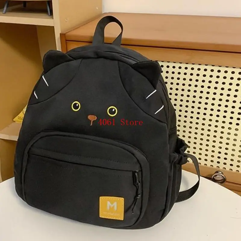 Damen-Rucksack, ästhetisch, für Mädchen, Reiserucksack, niedlicher Cartoon-Katzen-Rucksack, Studenten-Schulrucksack für