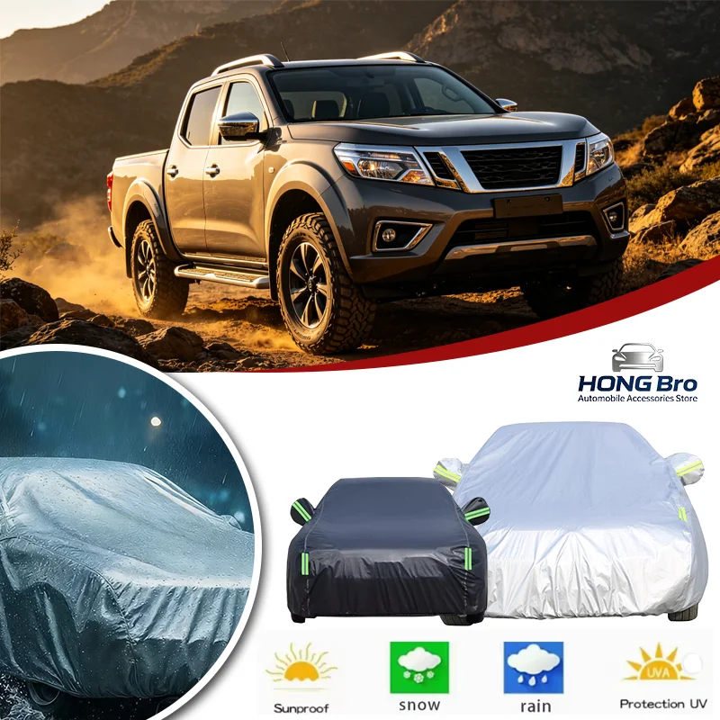 Funda negra para coche, camioneta, protección contra sol, lluvia y nieve, para Nissan Frontier NP300 Navara (D22) Pick-Up 1997-2004 (Excepto caja larga)