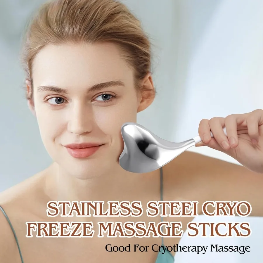 Cryo Sticks for Face Gua Sha and Massage 2in1 Ice GlobesFacial Skin Care Tools for Women Cold Globes for Facials Cooling Face G
