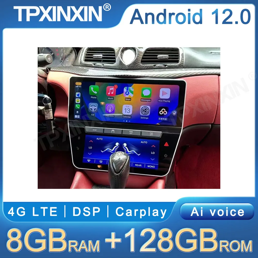 

Qualcomm 8 Core Android12 For Maserati GT GC GranTurismo 2007-2015 Radio Auto Stereo GPS Navigation Multimedia Player Carplay