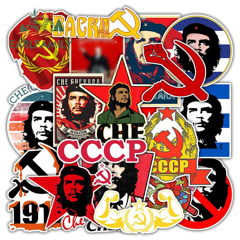 EARLFAMILY 13cm Car Stickers for Stalin Cccp USSR Che Guevara Retro Vinyl RV JDM VAN Car Accessories Decal Caravan Decor