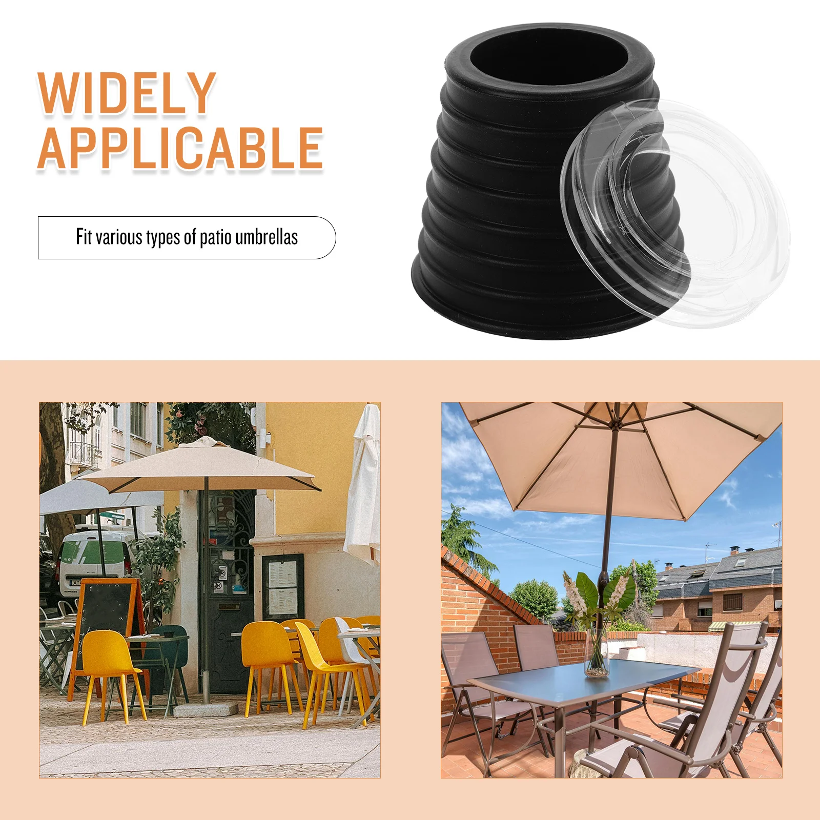 

1 set 1 Set Umbrella Cone Wedge Hole Ring Durable Patio Table Replacement Parts Waterproof Cover Outdoor Parasol Plug Stabilizer