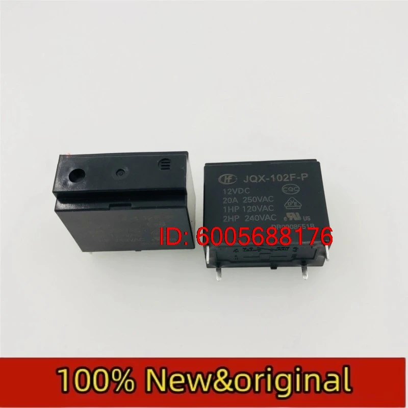 10PCS Hongfa relay JQX-102F-P-12VDC, set of normally open 4-pin 20A250VAC air conditioning special relay Original & Brand New