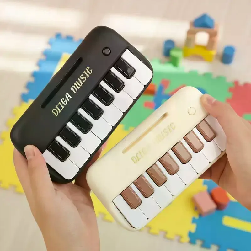 Engage Kids com mini piano digital de 15 teclas, instrumento musical portátil, conjunto de presente de brinquedo educacional.