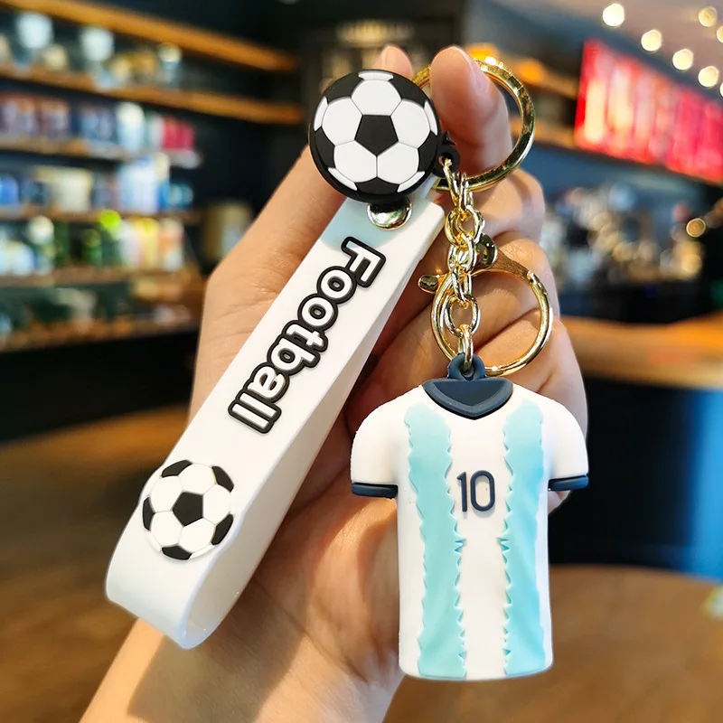 World Cup Keychain Messi Pvc Pendant Keychain France Croatia Argentina Souvenir Jersey