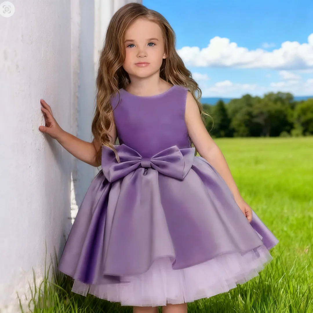 

Adorable Colorful Princess Flower Girl Dress, Girls' Party Dress Baby Gown Suitable for Birthday Parties Weddings and Banquets