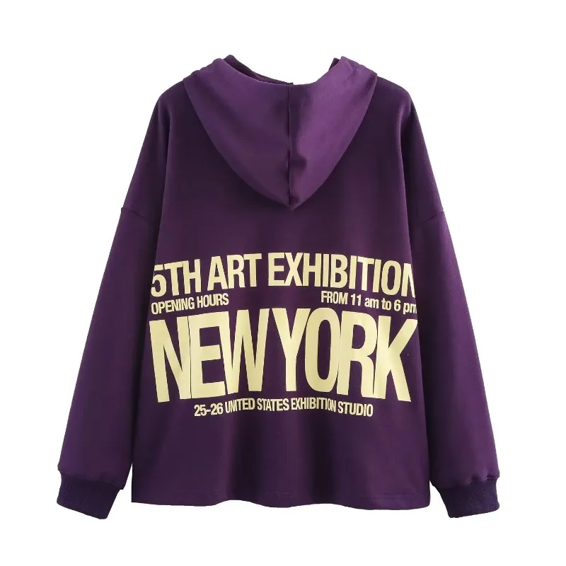 women's winter clothes y2k hoodies sweatshirt 2025 Welt Pocket Top Women's Text Hooded Sweatshirt Drawstring Chic Jacket
