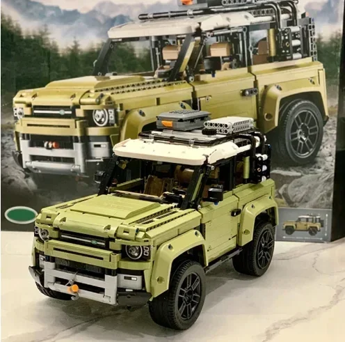 2573pcs Famous Car Blocks Land Supercar Rover Off-road Defender Vehicle Model 42110 Building Blocks Bricks Toys Kids Adults Gift