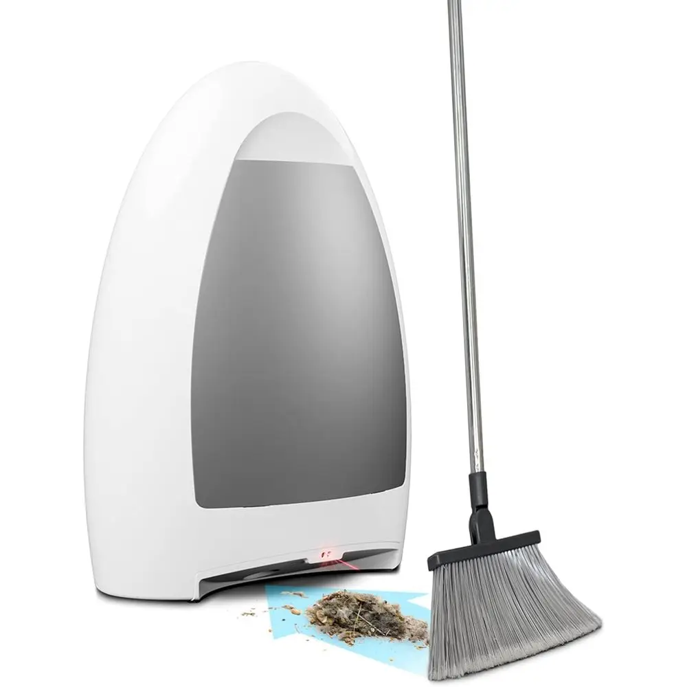 

Automatic Touchless Vacuum Dustpan - Powerful, No Bending, Bagless, Corded, 1000W, White