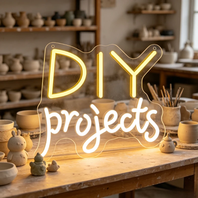 Desk Setup Studio - DIY Projects Neon Sign LED USB