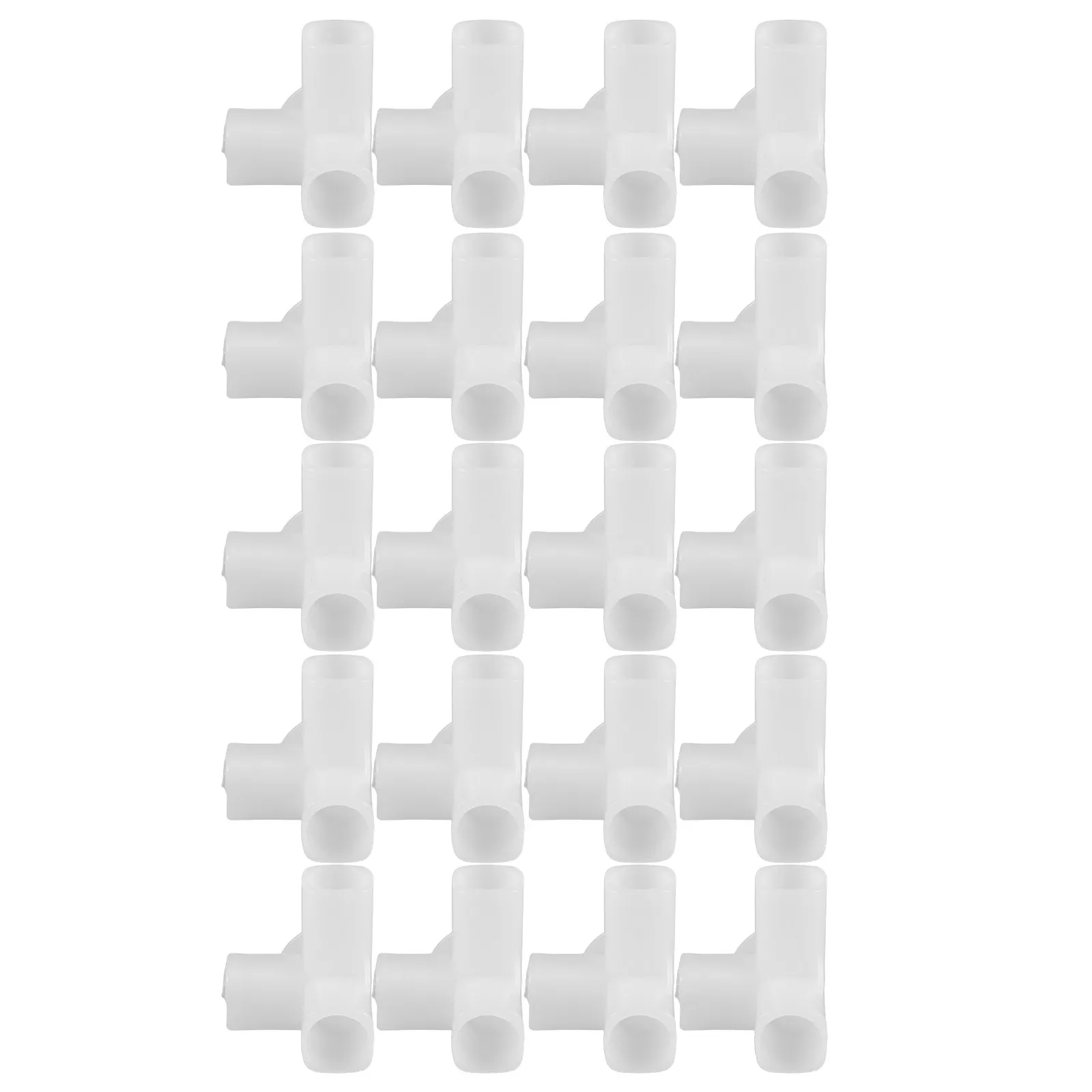 20Pcs 3 Way Wardrobe Plastic Connector Joint Fittings Thickened Furniture Connectors Closet Rod Replacement Parts for 16Mm Shoe