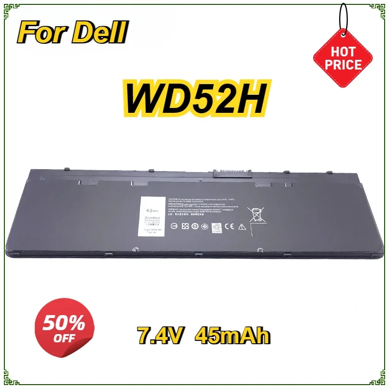 

New WD52H Laptop Battery For DELL Latitude E7240 E7250 W57CV 0W57CV VFV59 F3G33 GVD76 7.4V 45WH