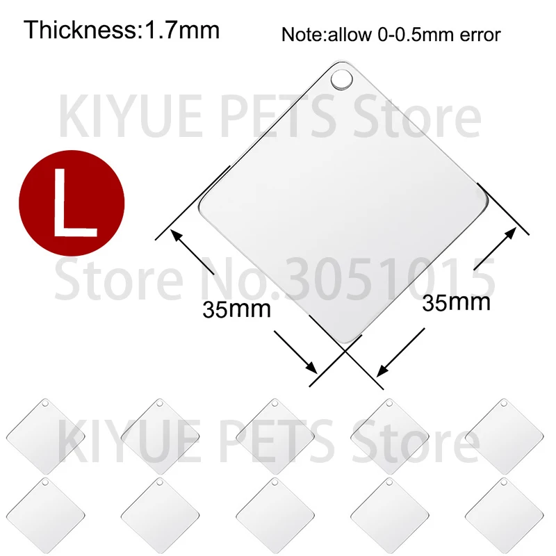 Imagem -05 - Cão Gato id Tag Gravado Personalizado Colar de Animal Estimação Charme em Branco Nome Pingente Osso Chaveiro Colar Acessório Dropshipping 100 Peças