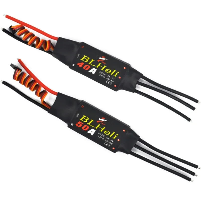 Blheli esc sem escova 12a 20a 30a 40a 50a 60a 80a 2-6s com ubec para aeronaves rc multi-eixo quadcopte asa fixa peças diy