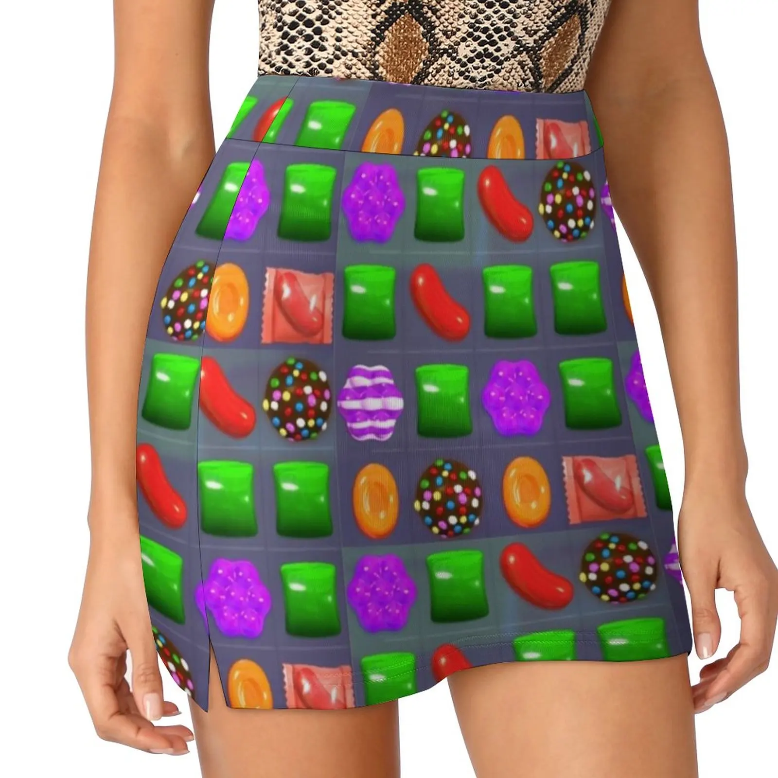 Candy Combo Candy Crush Skirts Woman Fashion 2022 Pant Skirt Mini Skirts Office Short Skirt Candy Crush Combo Gaming Online