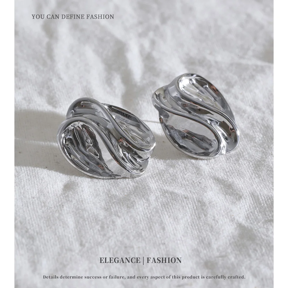 NiNice Stainless Steel Stud Earrings Hypoallergenic Metal Distinctive Daily Charming Modern Jewelry Accessories
